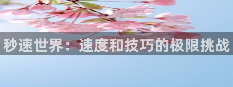 vsport体育平台app：秒速世界：速度和技巧的极限挑战